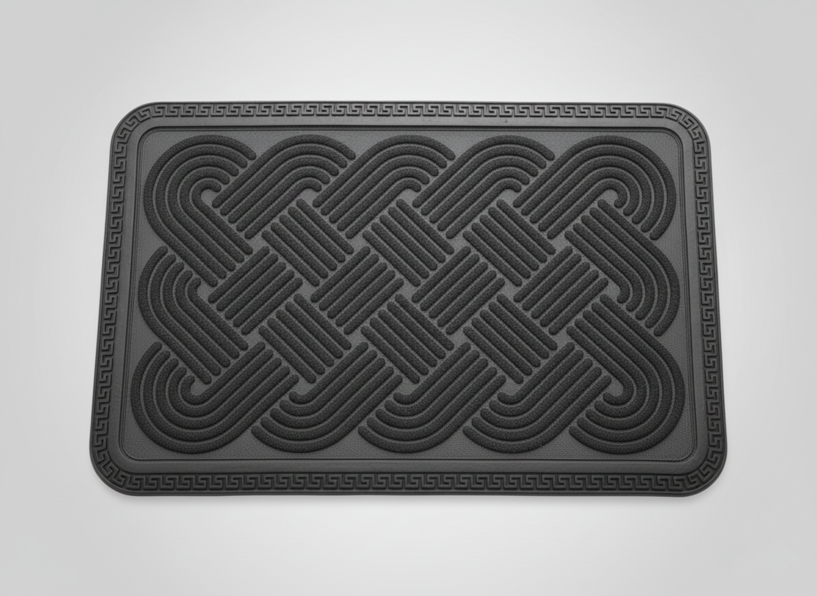 Black Colour Lovers Knot Anti Slip Bath Mat