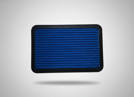 Blue Striped Anti Slip Bath Mat