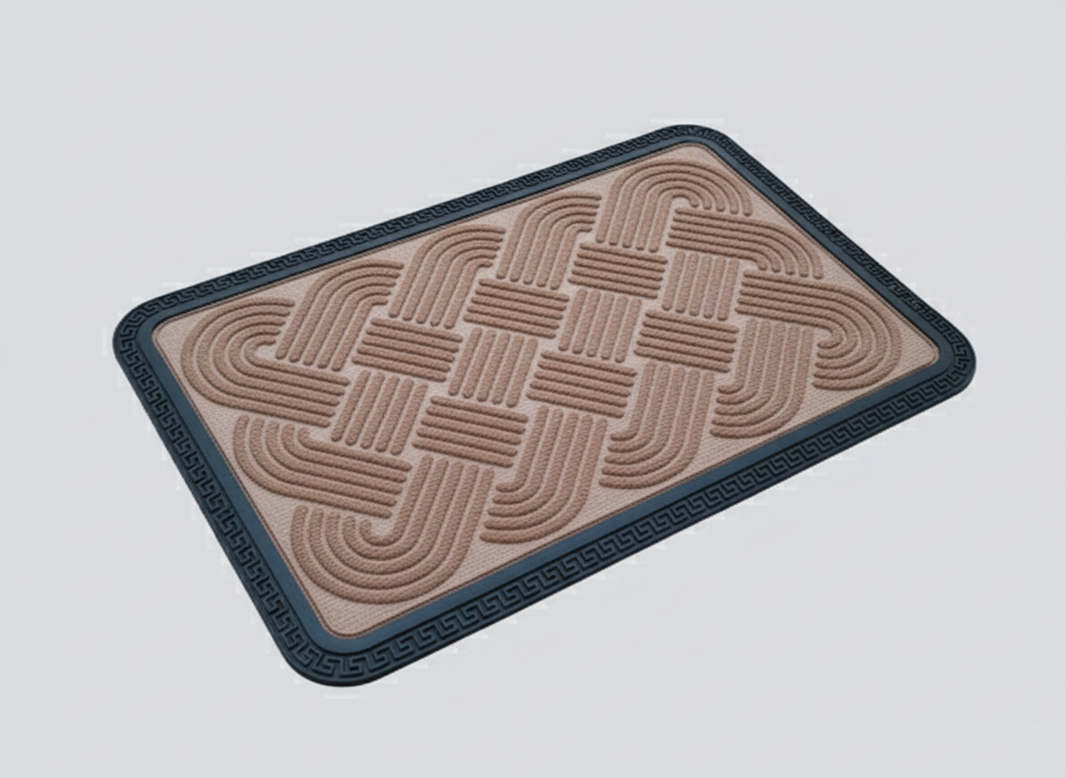 Light Brown Lovers Knot Anti Slip Bath Mat