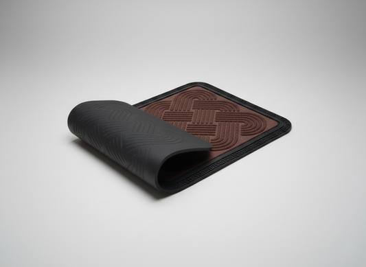 Brown Colour Lovers Knot Anti Slip Bath Mat