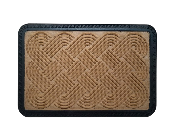 LOVERS KNOT ANTI SLIP BEIGE BATH MAT