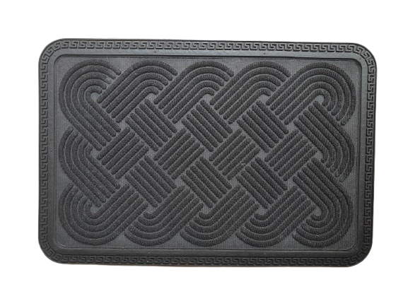 LOVERS KNOT ANTI SLIP BLACK BATH MAT