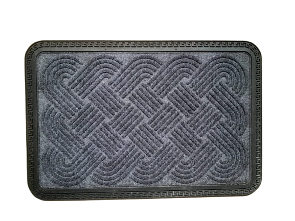LOVERS KNOT ANTI SLIP GREY BATH MAT