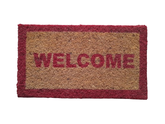 PVC BACKED WELCOME PRINTED COIR DOOR MAT