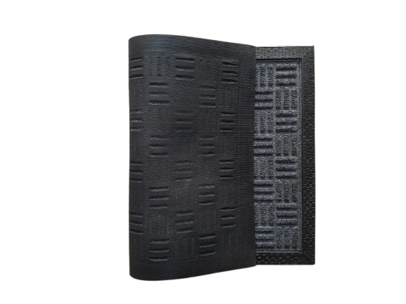 RIBS DESIGN ANTI SLIP GREY BATH MAT