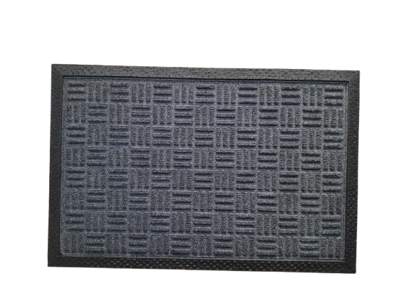 RIBS DESIGN ANTI SLIP GREY BATH MAT