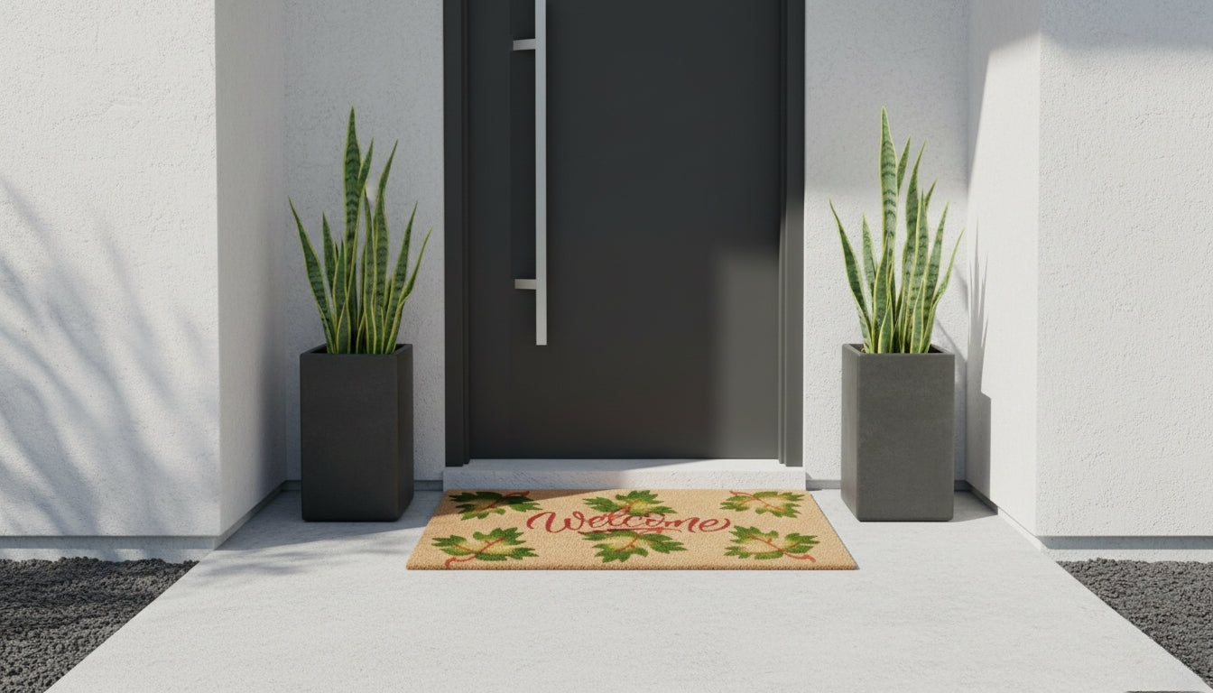 Maple Leafs Impression Coir Mat With Anti Slip Backing