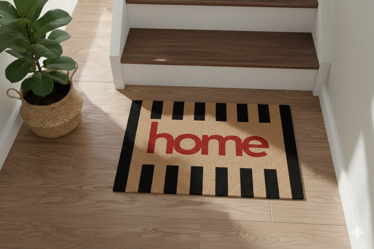Home Printed Coir Door Mat With Anti Slip Backing