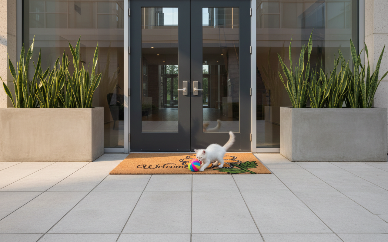 Sun Flower Printed Coir Door Mat With Anti Slip Backing