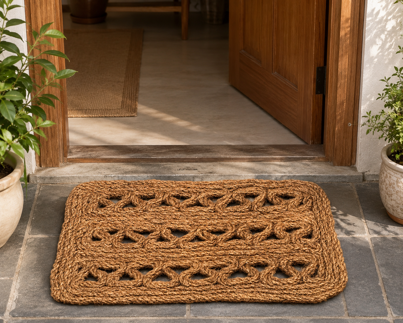 Natural Braided Coir Sinnet Mat