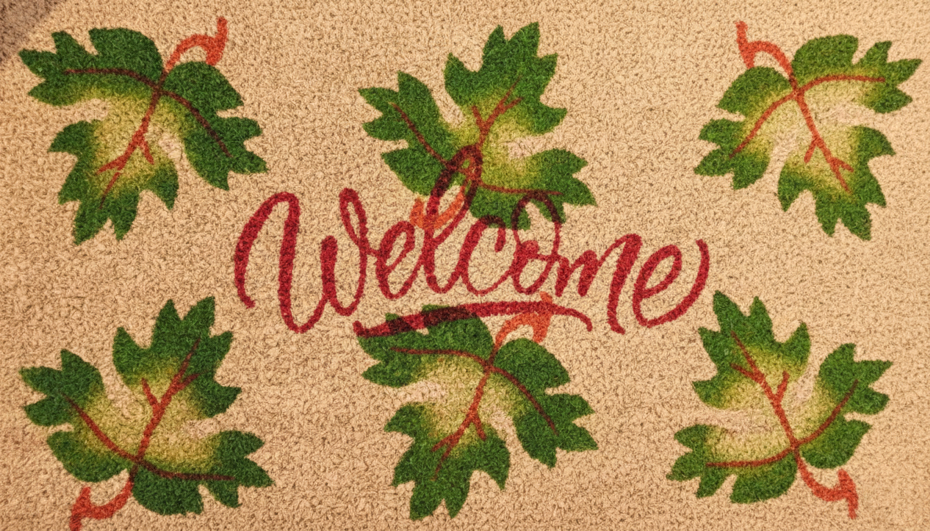 Maple Leafs Impression Coir Mat With Anti Slip Backing