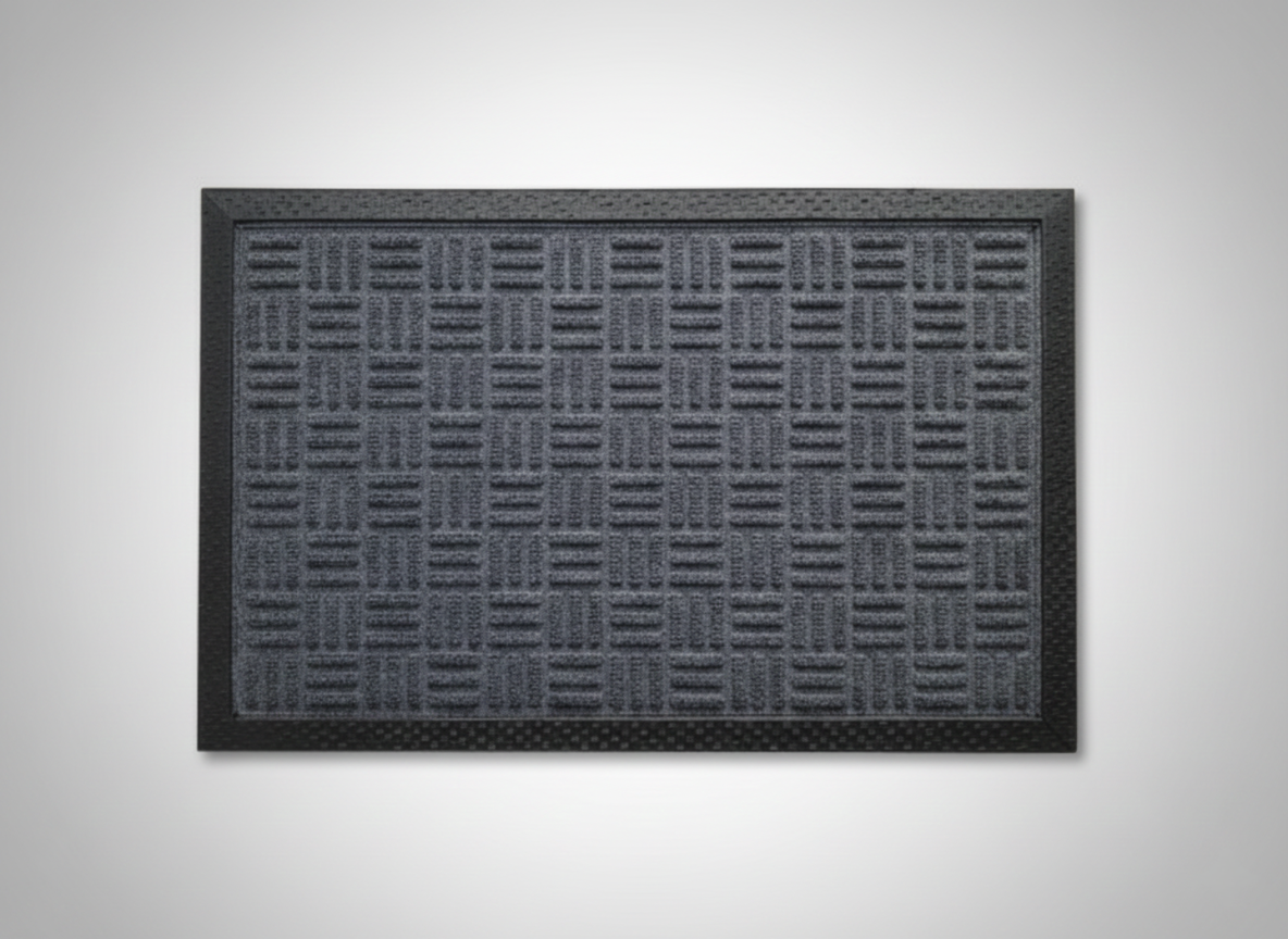 Grey Ribs Design Anti Slip Bath Mat