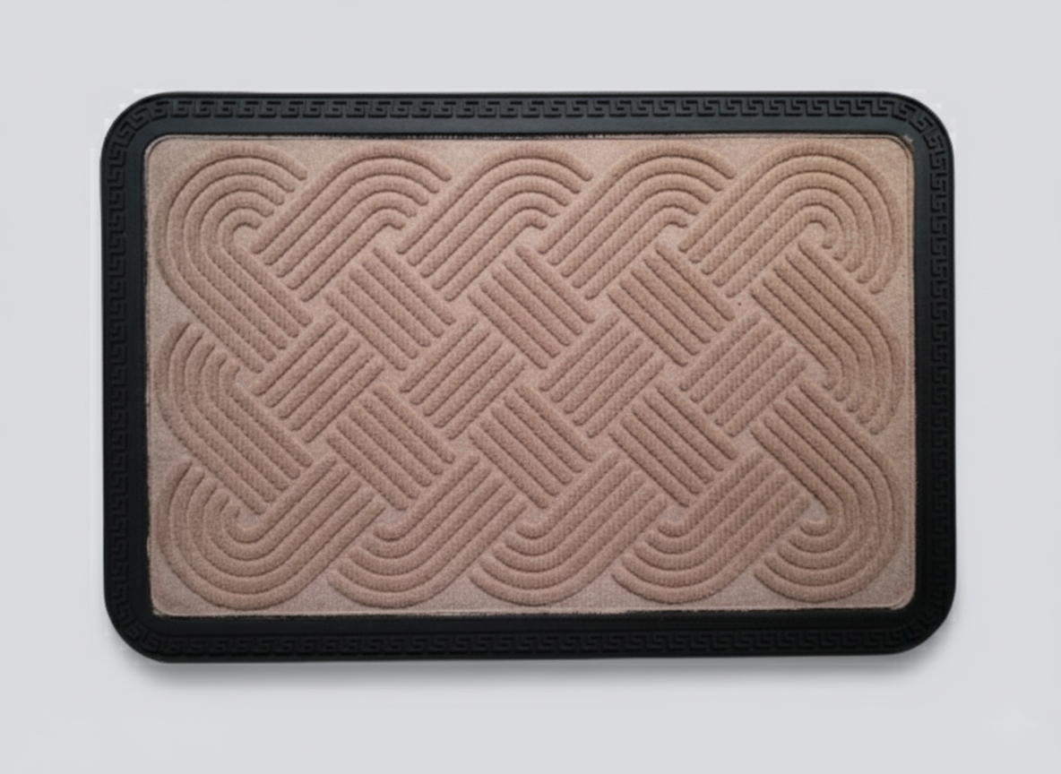 Light Beige Lovers Knot Anti Slip Bath Mat