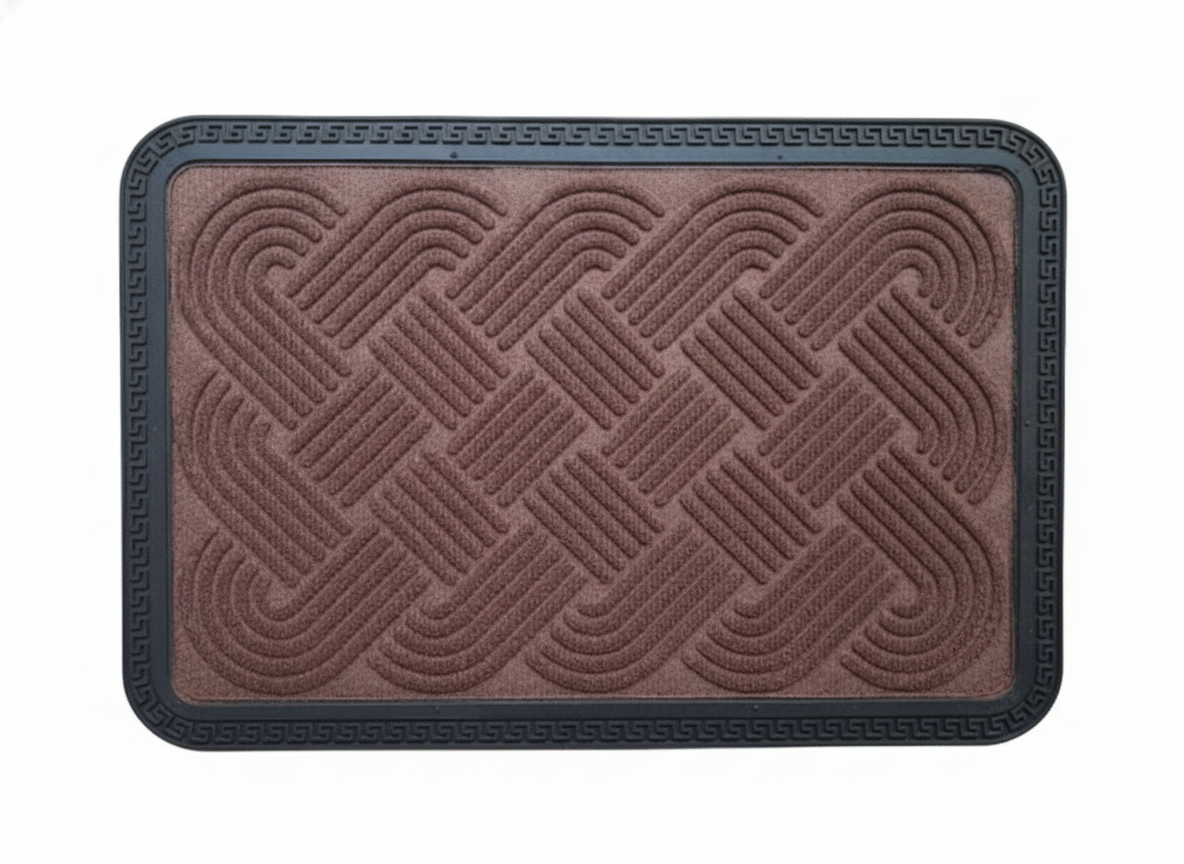 Brown Colour Lovers Knot Anti Slip Bath Mat