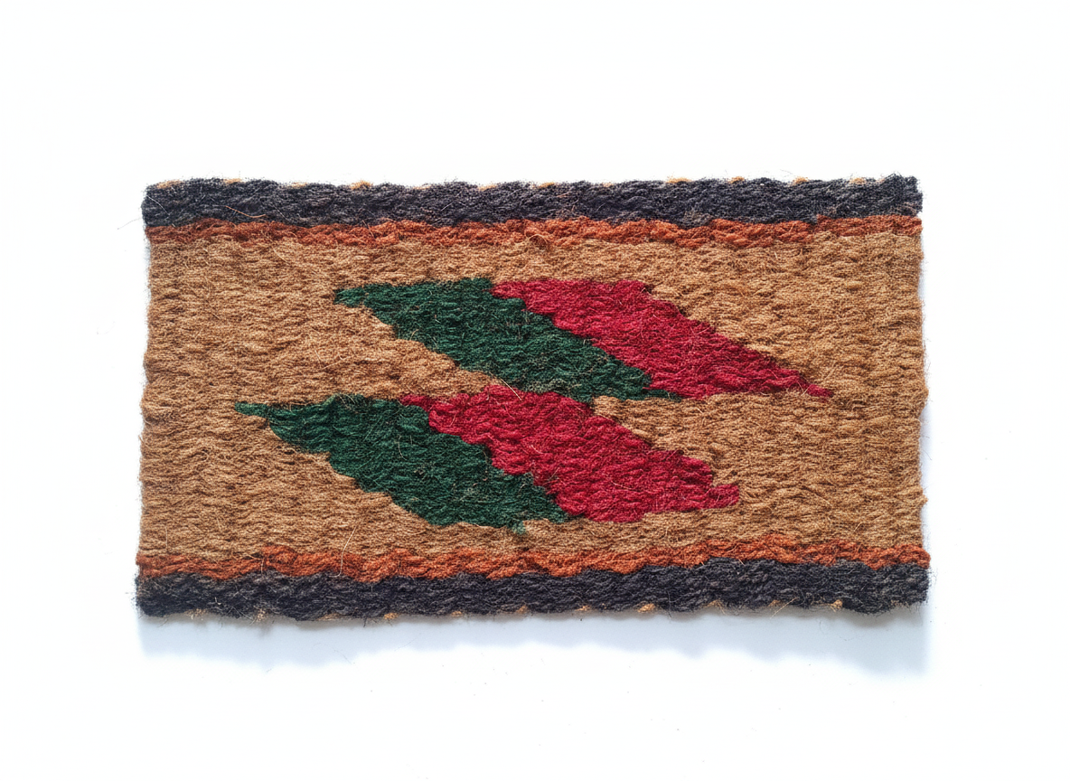 Diamond Design Hand-Woven Multi Colour Coir Floor Mat