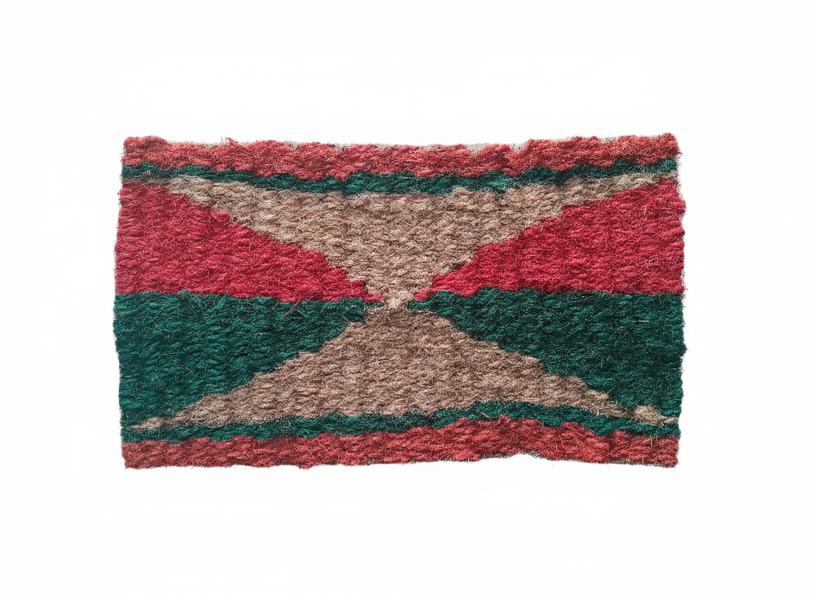 Diamond Design Hand-Woven Multi Colour Coir Floor Mat