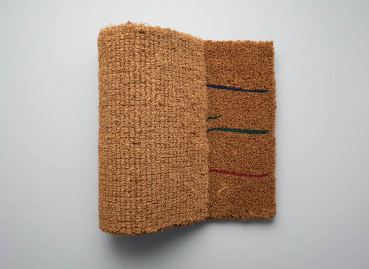 Home Sweet Home Printed 2 cm Thick Handloom Coir Fiber Mat