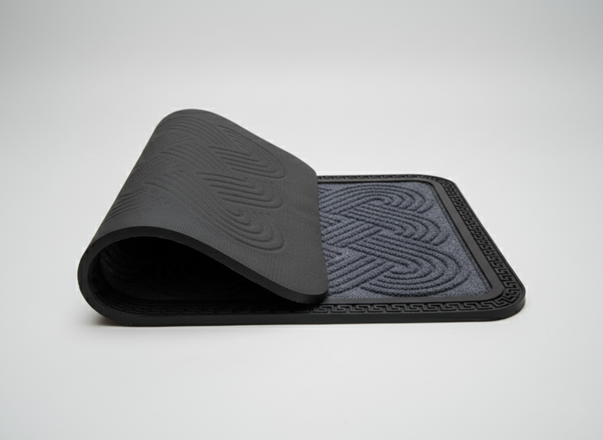 Gray Colour Lovers Knot Anti Slip Bath Mat