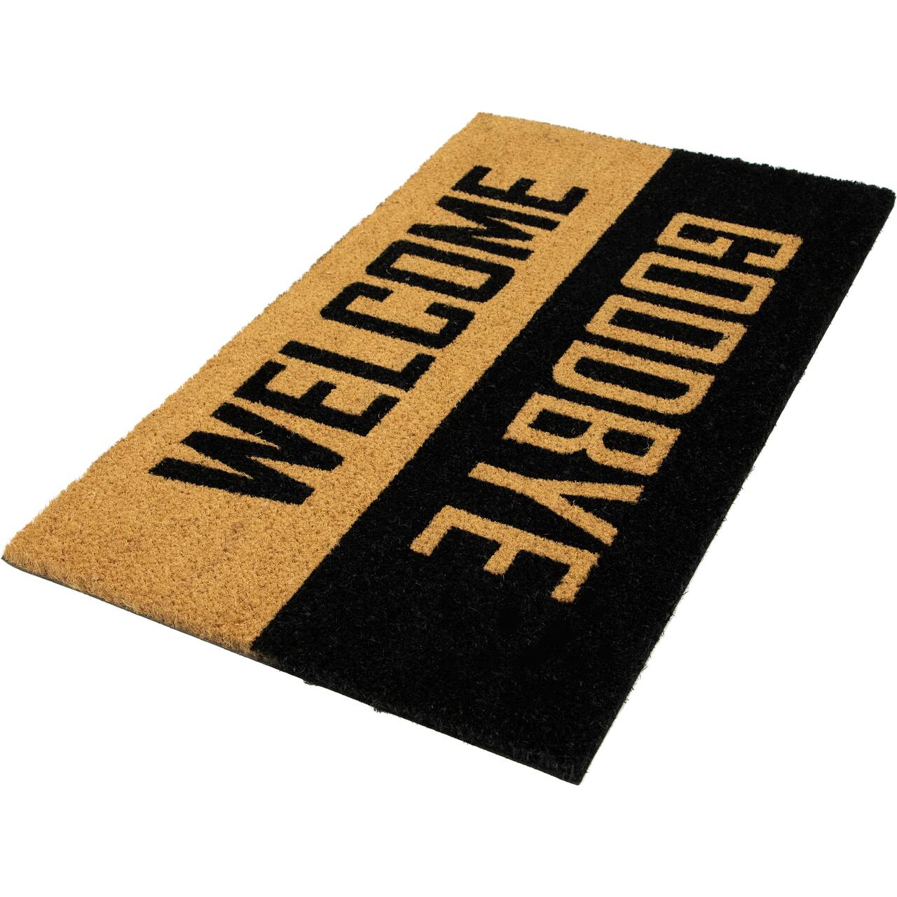 Welcome And Goodbye Printed Coir Doormat With Anti Slip Backing