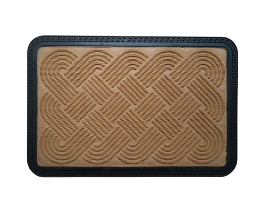 LOVERS KNOT ANTI SLIP BEIGE BATH MAT