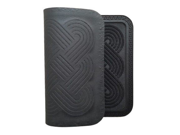 LOVERS KNOT ANTI SLIP BLACK BATH MAT