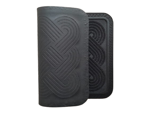LOVERS KNOT ANTI SLIP BLACK BATH MAT