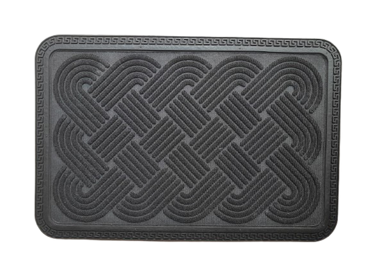 LOVERS KNOT ANTI SLIP BLACK BATH MAT