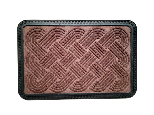 LOVERS KNOT ANTI SLIP BROWN BATH MAT