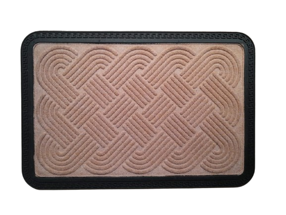 LOVERS KNOT ANTI SLIP LIGHT BEIGE BATH MAT