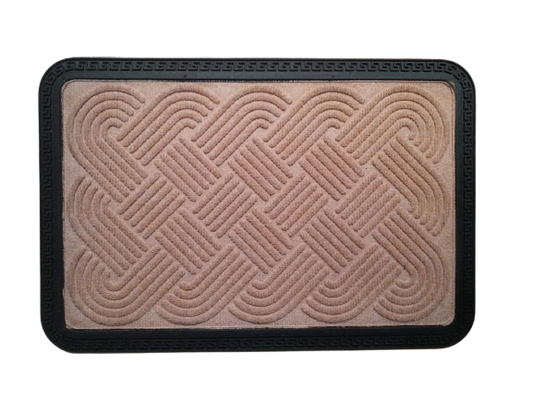 LOVERS KNOT ANTI SLIP LIGHT BEIGE BATH MAT