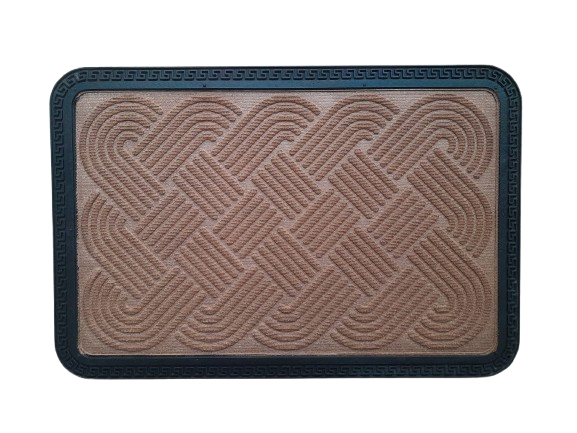 LOVERS KNOT ANTI SLIP LIGHT BROWN BATH MAT