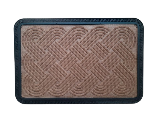 LOVERS KNOT ANTI SLIP LIGHT BROWN BATH MAT