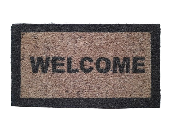 PVC BACKED WELCOME PRINTED COIR DOOR MAT