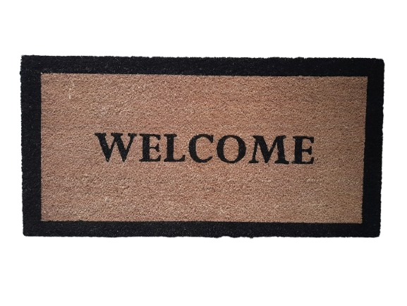 PVC BACKED WELCOME PRINTED COIR DOOR MAT