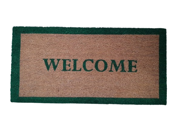 PVC BACKED WELCOME PRINTED COIR DOOR MAT