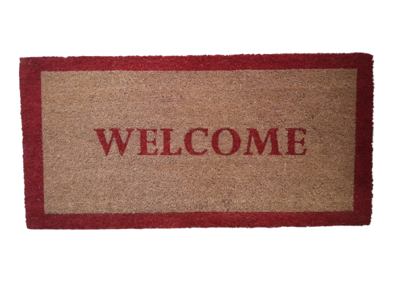 PVC BACKED WELCOME PRINTED COIR DOOR MAT