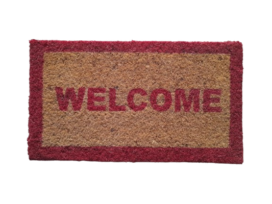 PVC BACKED WELCOME PRINTED COIR DOOR MAT