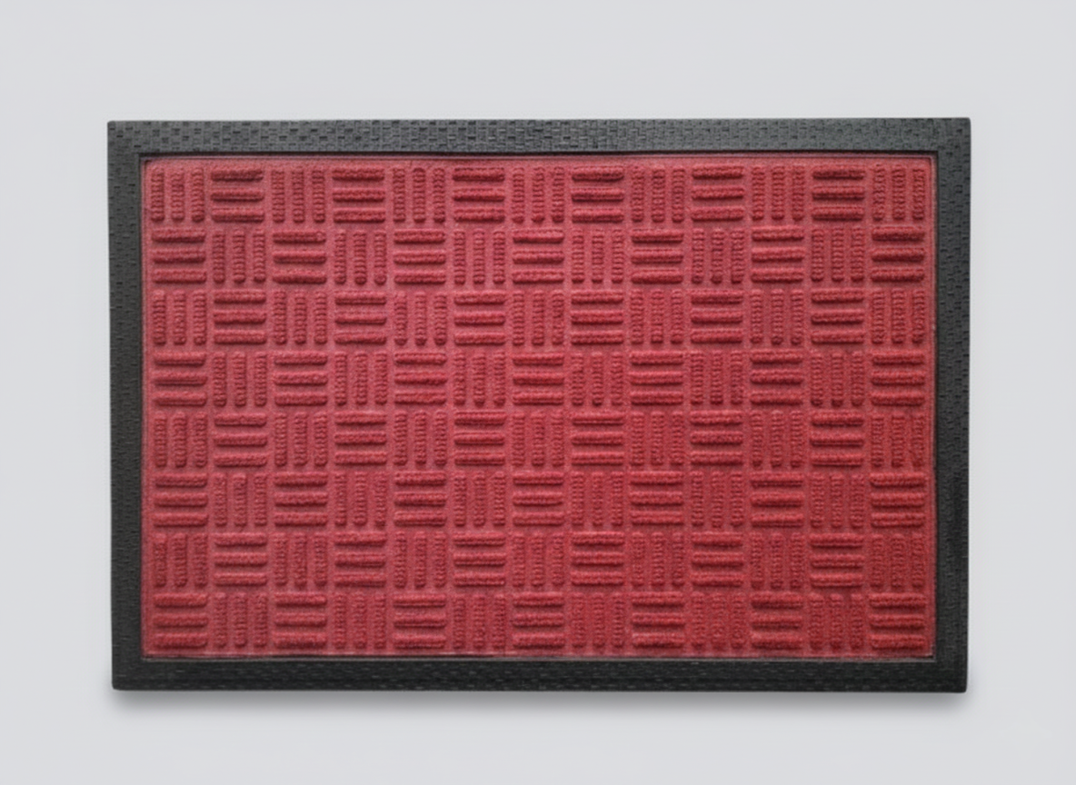 Red Ribs Design Anti Slip Bath Mat