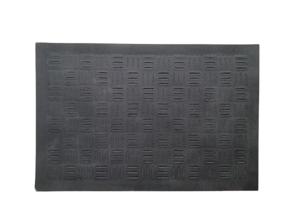 RIBS DESIGN ANTI SLIP RED BATH MAT