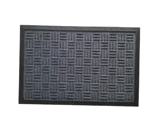 RIBS DESIGN ANTI SLIP GREY BATH MAT