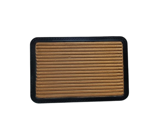 STRIPED ANTI SLIP BEIGE BATH MAT