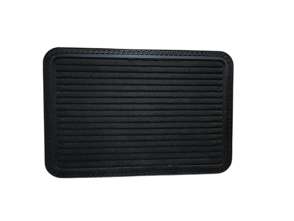 STRIPED ANTI SLIP BROWN BATH MAT