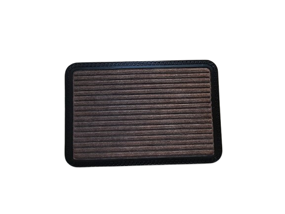 STRIPED ANTI SLIP BROWN BATH MAT