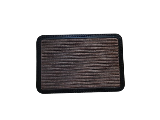 STRIPED ANTI SLIP BROWN BATH MAT