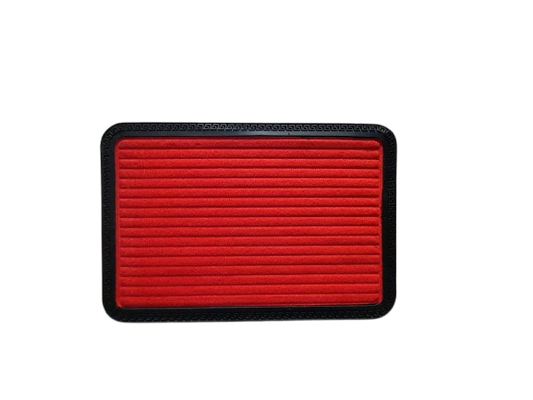 STRIPED ANTI SLIP RED BATH MAT